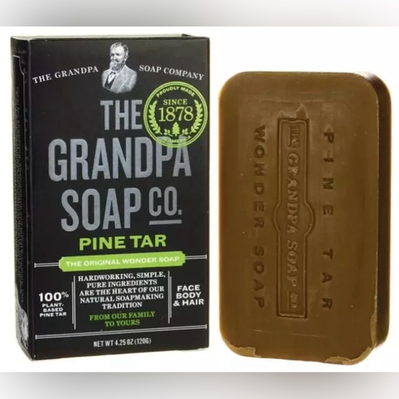 Grandpa Soap Co Pine Tar 4.25 oz ORIGINAL WONDER BAR SOAP Large - Picture 2 of 3
